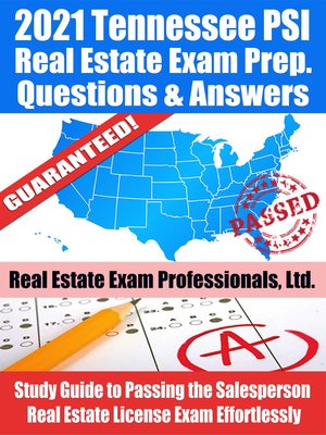 cover image of 2021 Tennessee PSI Real Estate Exam Prep Questions & Answers
